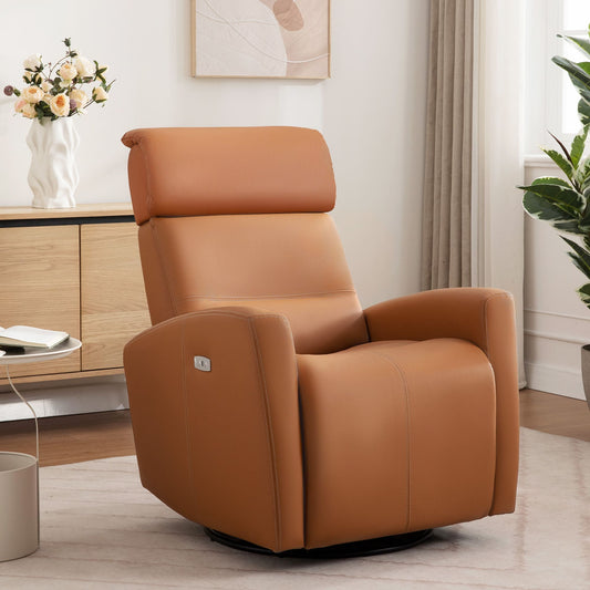 Power Swivel Recliner with Adjustable Headrest 6938