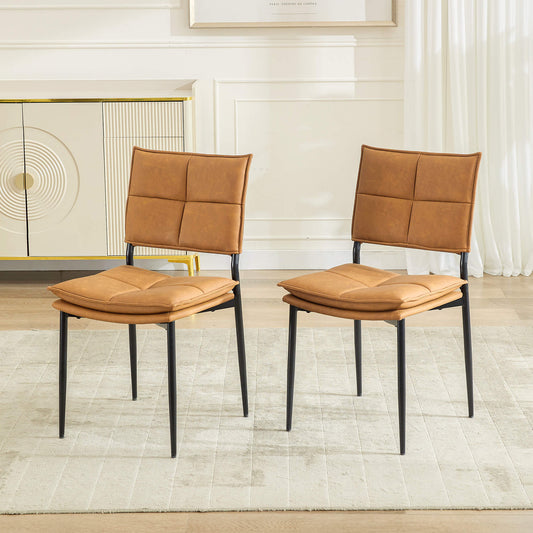 Faux Leather Dinning Chairs Set of 2