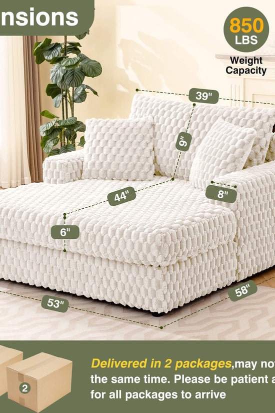 Comfy Cloud Fur Upholstered Sleeper Sofa