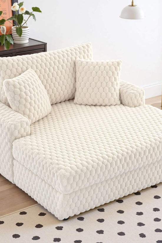 Comfy Cloud Fur Upholstered Sleeper Sofa