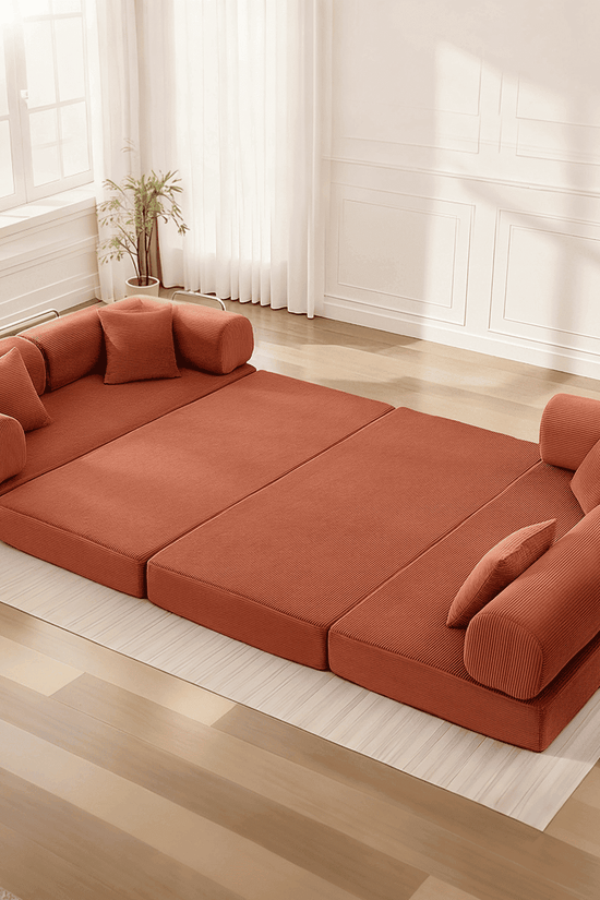 Combination Corner Sofa with High-Rebound Density Sponge
