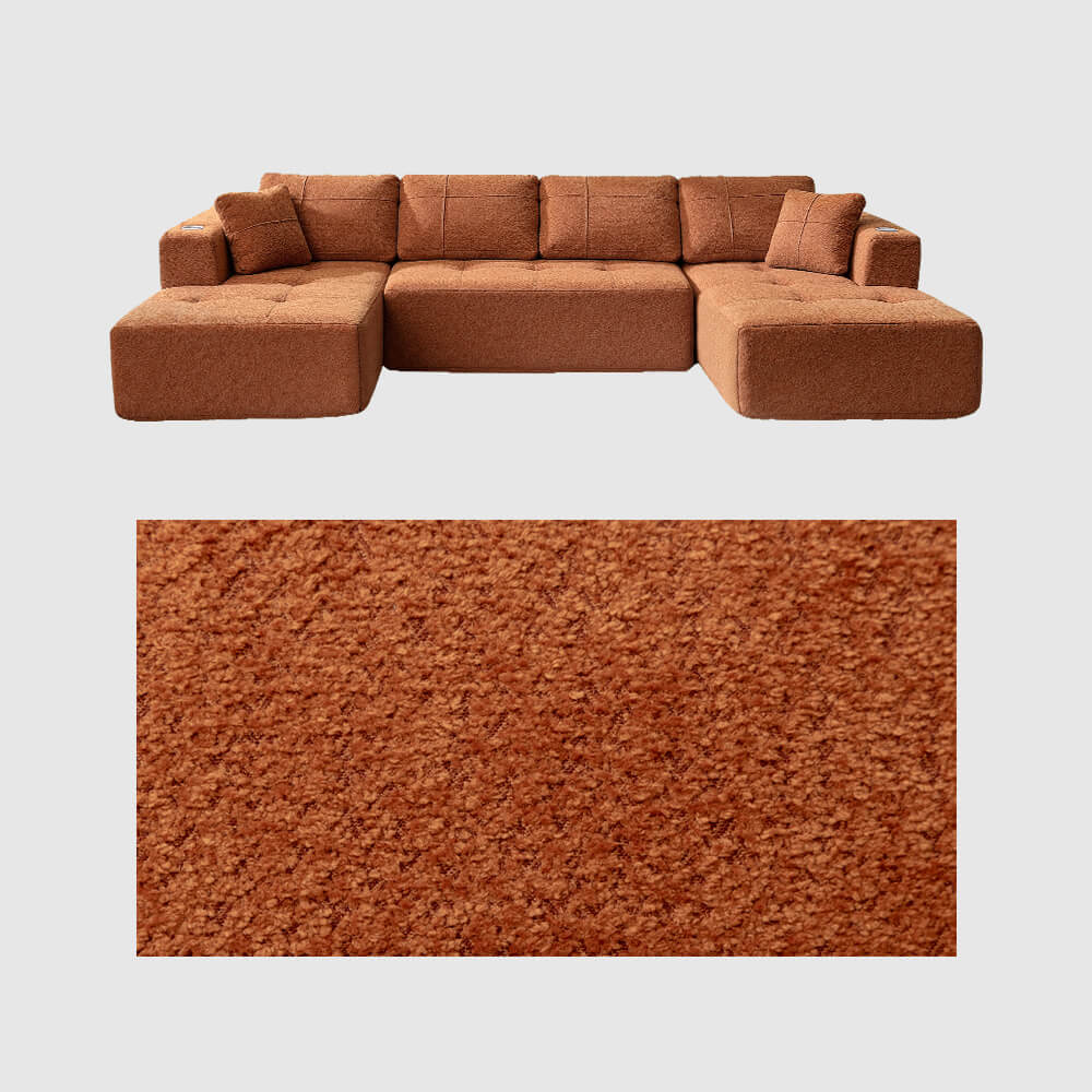 Modular Oversized U-Shaped Deep Seating Sectional Sofa