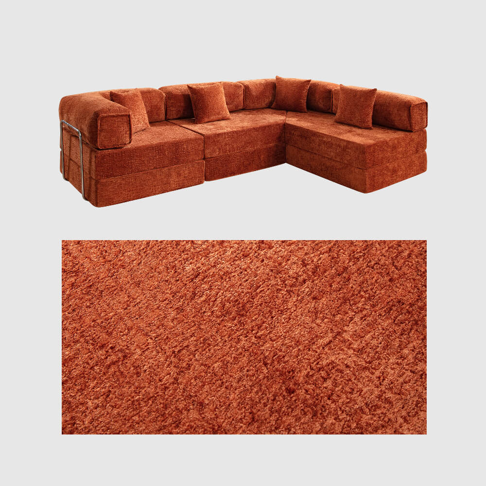 L-Shaped 106.3" W Modular Sectional Sofa Couch