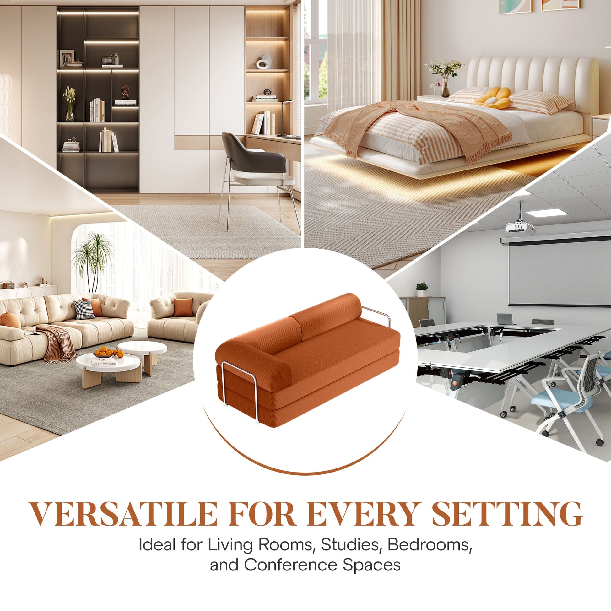 Combination Corner Sofa with High-Rebound Density Sponge