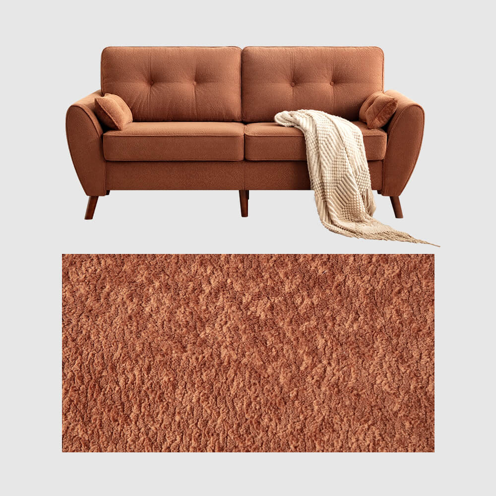 75.5" Wide Modern Loveseat Sofa with Solid Wood Legs