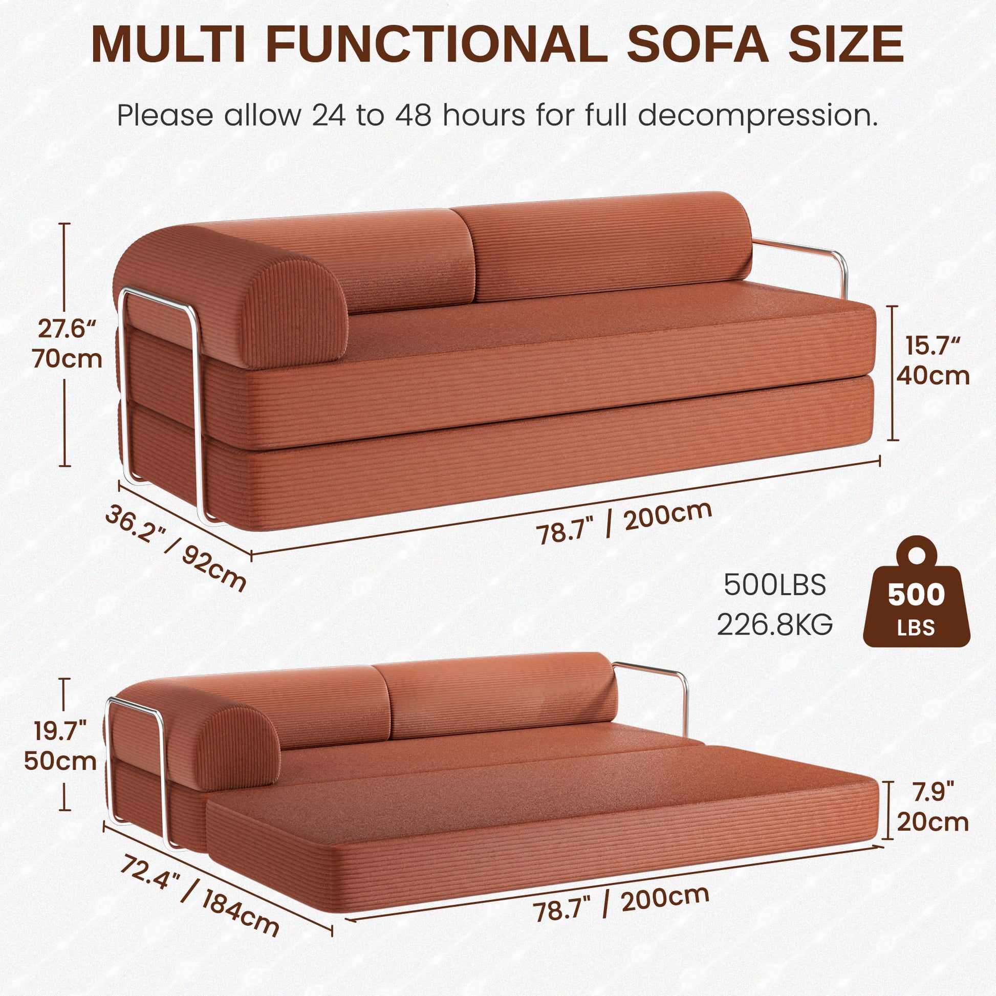 Combination Corner Sofa with High-Rebound Density Sponge
