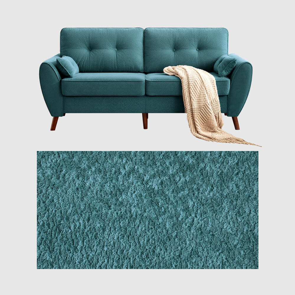 75.5" Wide Modern Loveseat Sofa with Solid Wood Legs