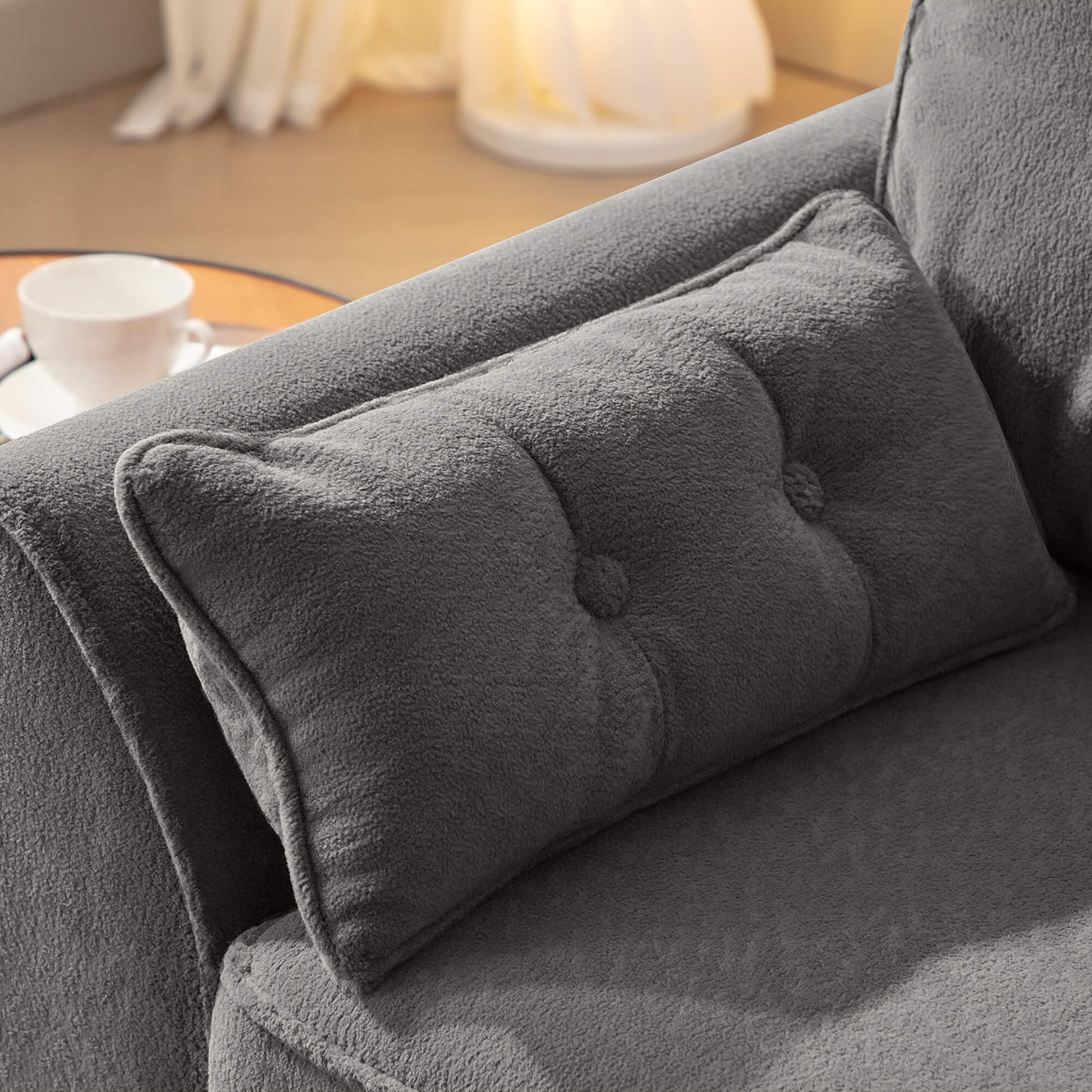 75.5" Wide Modern Loveseat Sofa with Solid Wood Legs