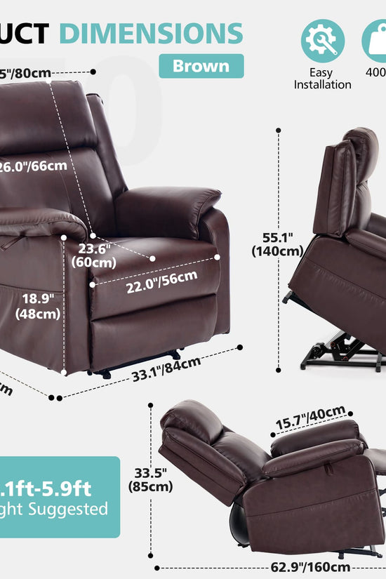 Zero Gravity Infinite Position Power Lift Recliner Chair W/ Massage and Heating