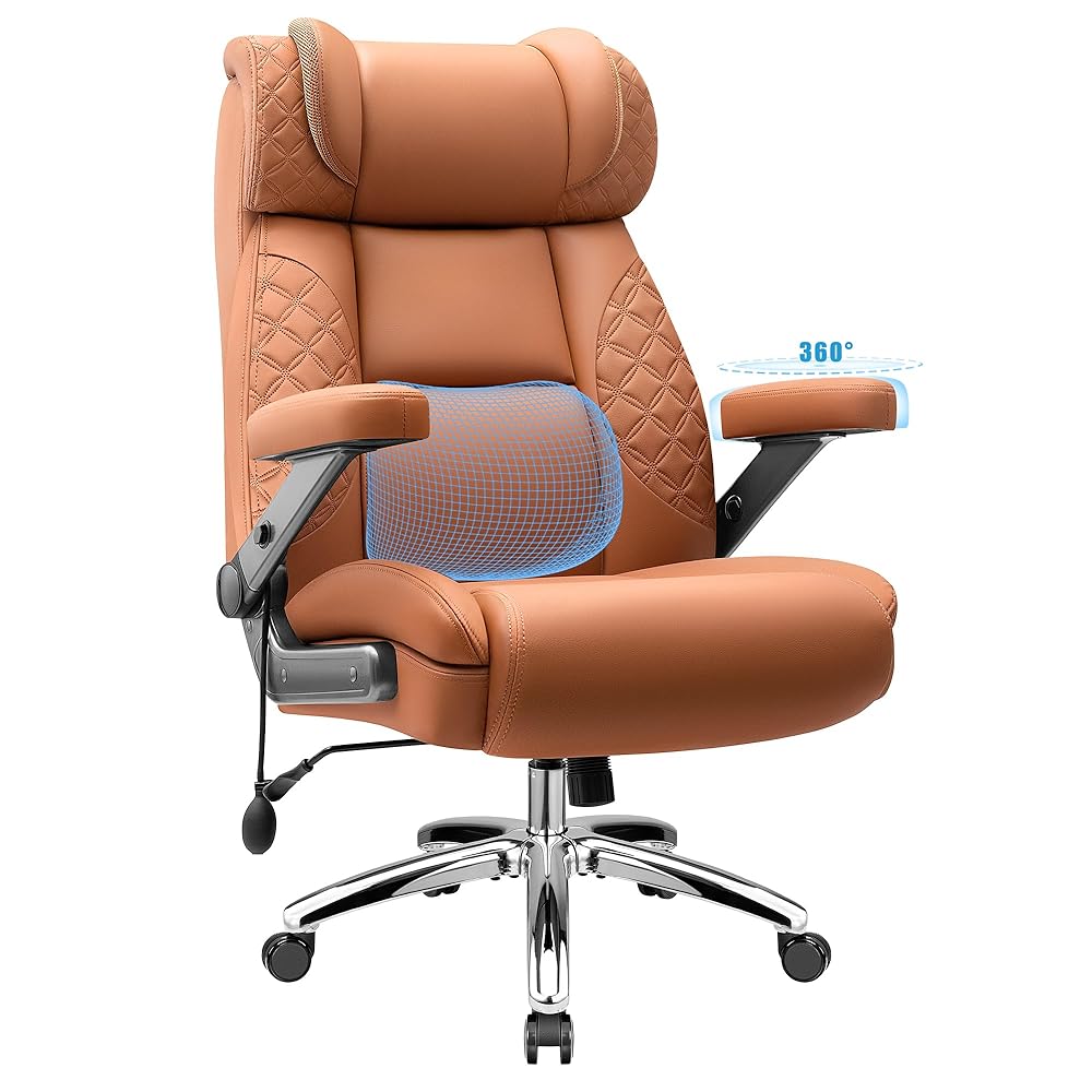 Widened Big and Tall Leather Executive Back Support Office Chair 309