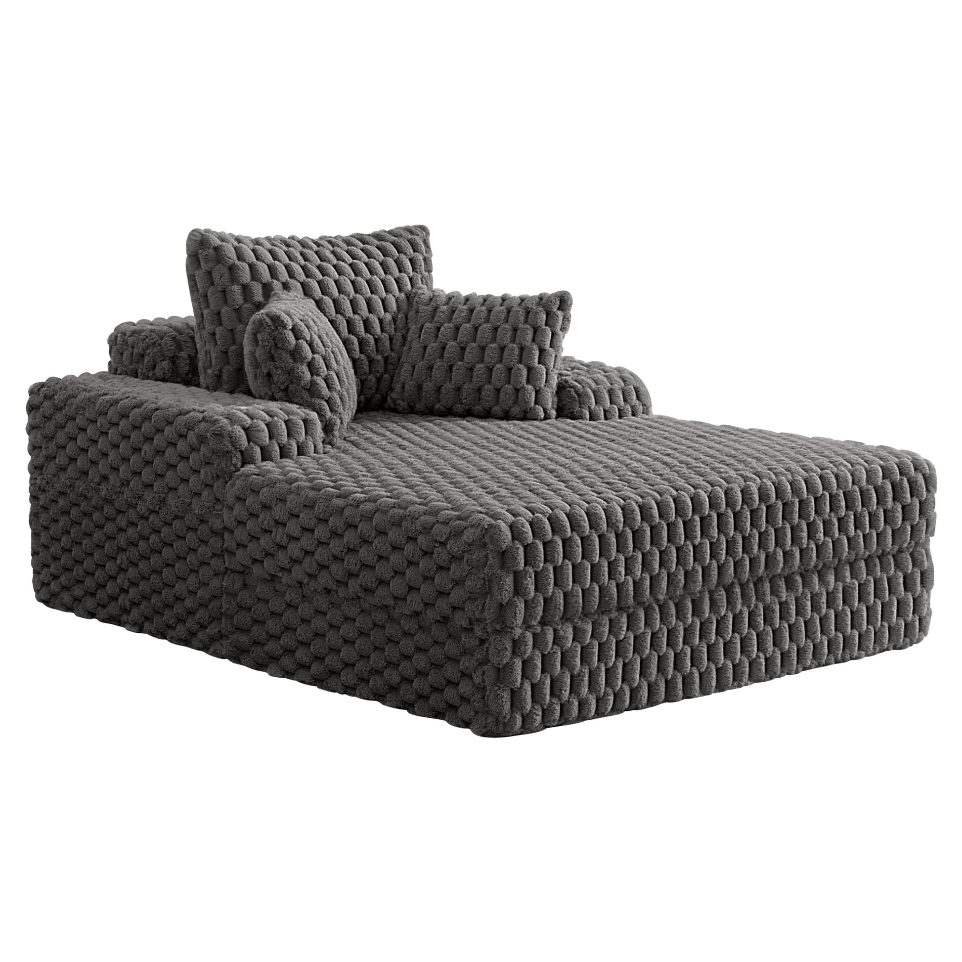 47.6"W Oversized Floor Chaise Lounge Sofa Bed