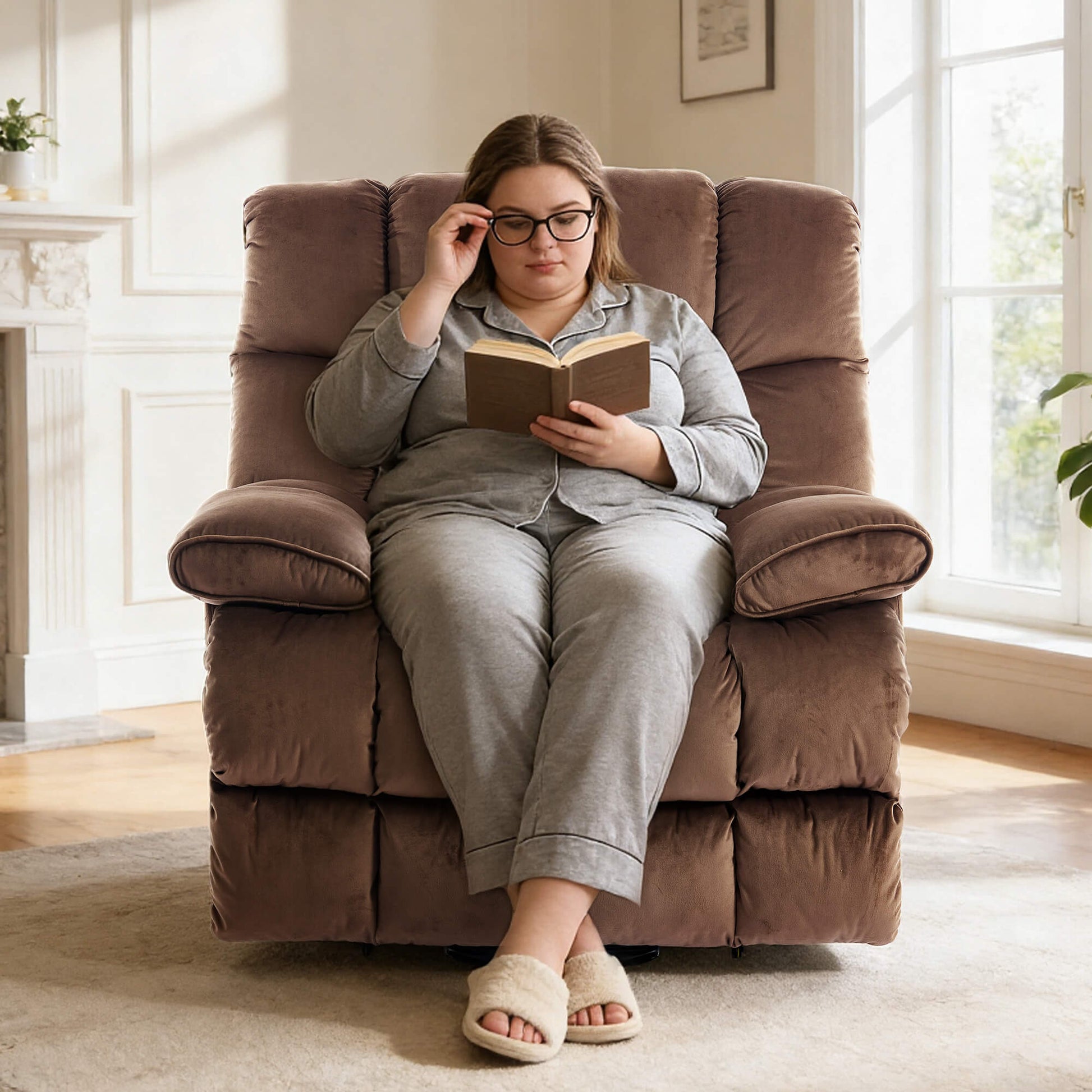 Infinite Position Power Lift Recliner Chair with Massage and Heating for Elderly