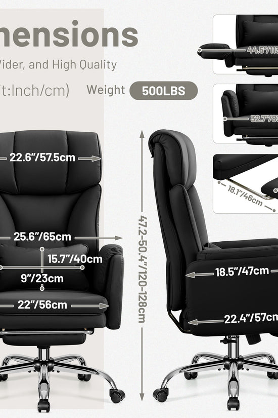 Big and Tall Executive Office Chair with Ergonomic Lumbar Support 6088