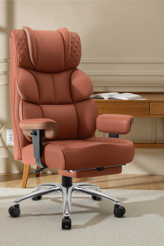 Widened Big and Tall Leather Executive Back Support Office Chair 309