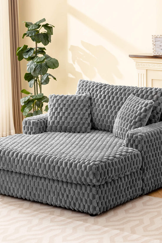 Comfy Cloud Fur Upholstered Sleeper Sofa