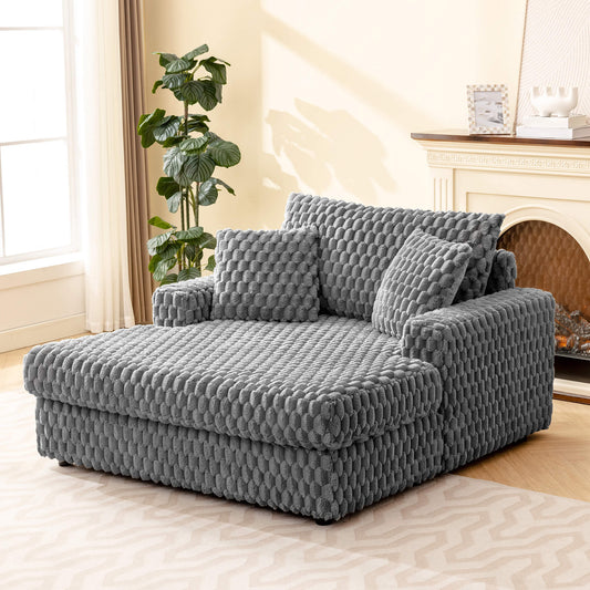 Comfy Cloud Fur Upholstered Sleeper Sofa