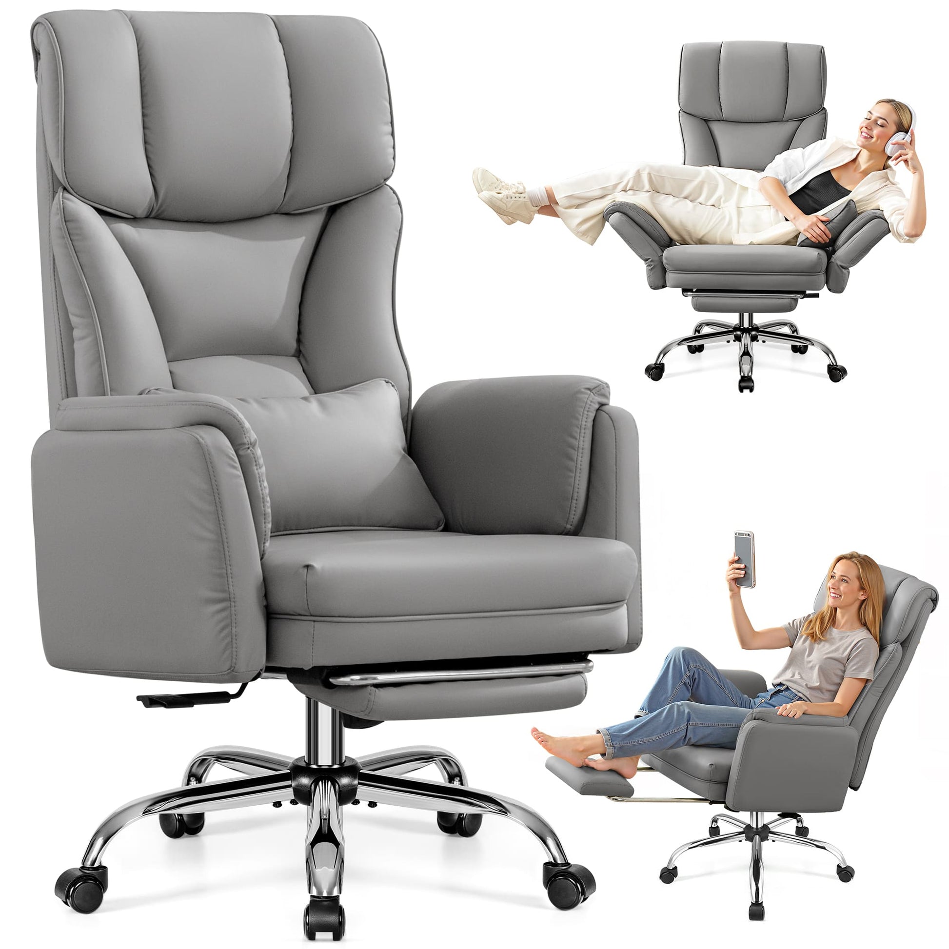 Big and Tall Executive Office Chair with Ergonomic Lumbar Support 6088