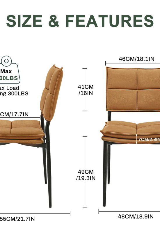 Faux Leather Dinning Chairs Set of 2