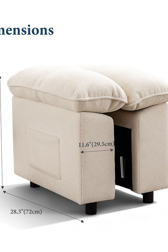 7-Seater Modular Sectional Sofa Couch with Pull-Out Sleeper and Storage