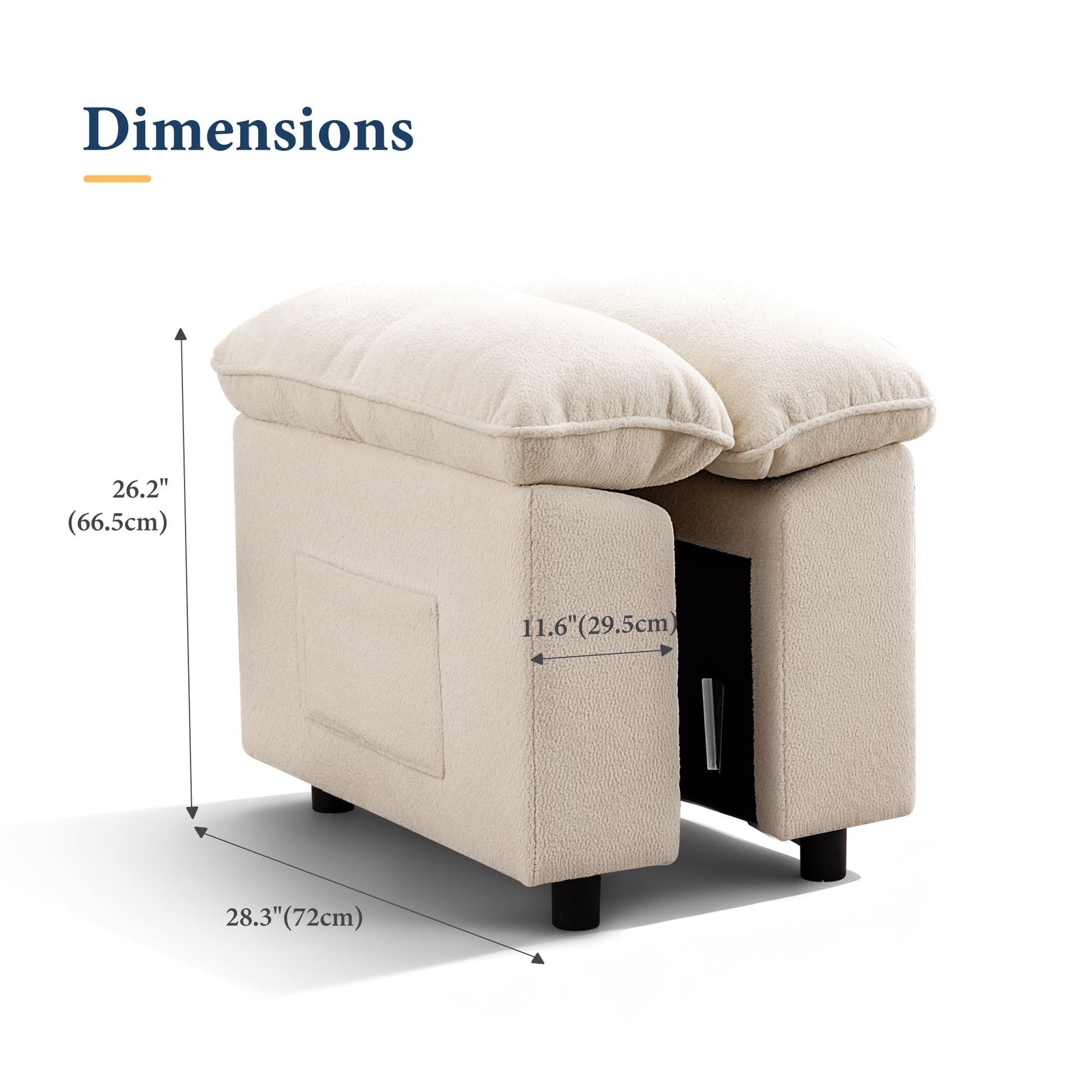 7-Seater Modular Sectional Sofa Couch with Pull-Out Sleeper and Storage