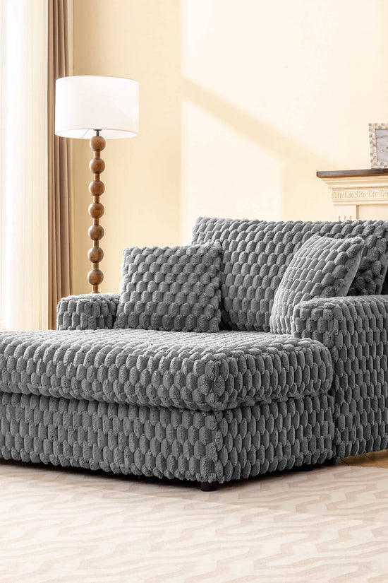 Comfy Cloud Fur Upholstered Sleeper Sofa