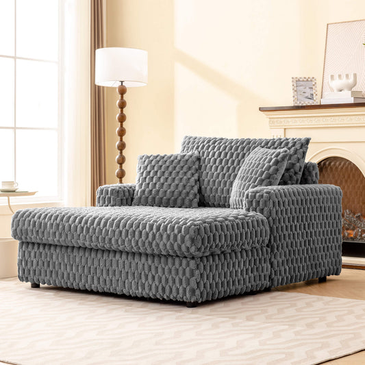 Comfy Cloud Fur Upholstered Sleeper Sofa