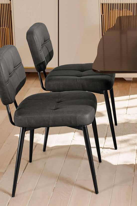 Upholstered Side Dining Chairs Set of 2