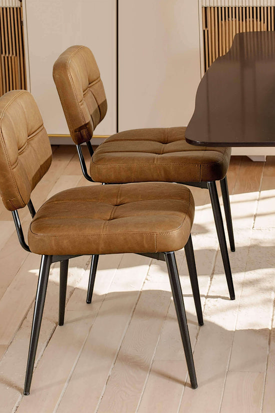 Upholstered Side Dining Chairs Set of 2