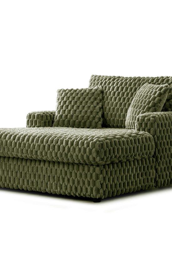 Comfy Cloud Fur Upholstered Sleeper Sofa