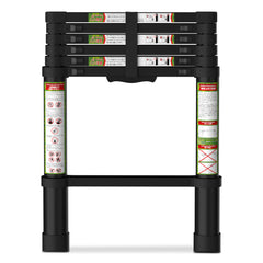 Primy 6.5 FT Telescoping Ladder, Aluminum One-button Retraction Collapsible Extension Ladder, 330 LBS Capacity with Non-slip Feet, Portable Multi-purpose Compact Ladder for Home, RV, Loft