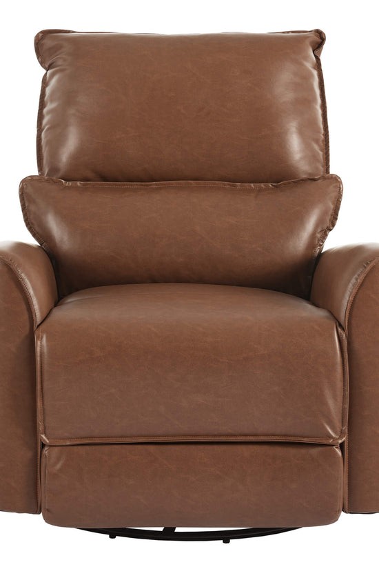 Modern Leather Power Swivel Rocker Recliner Chair