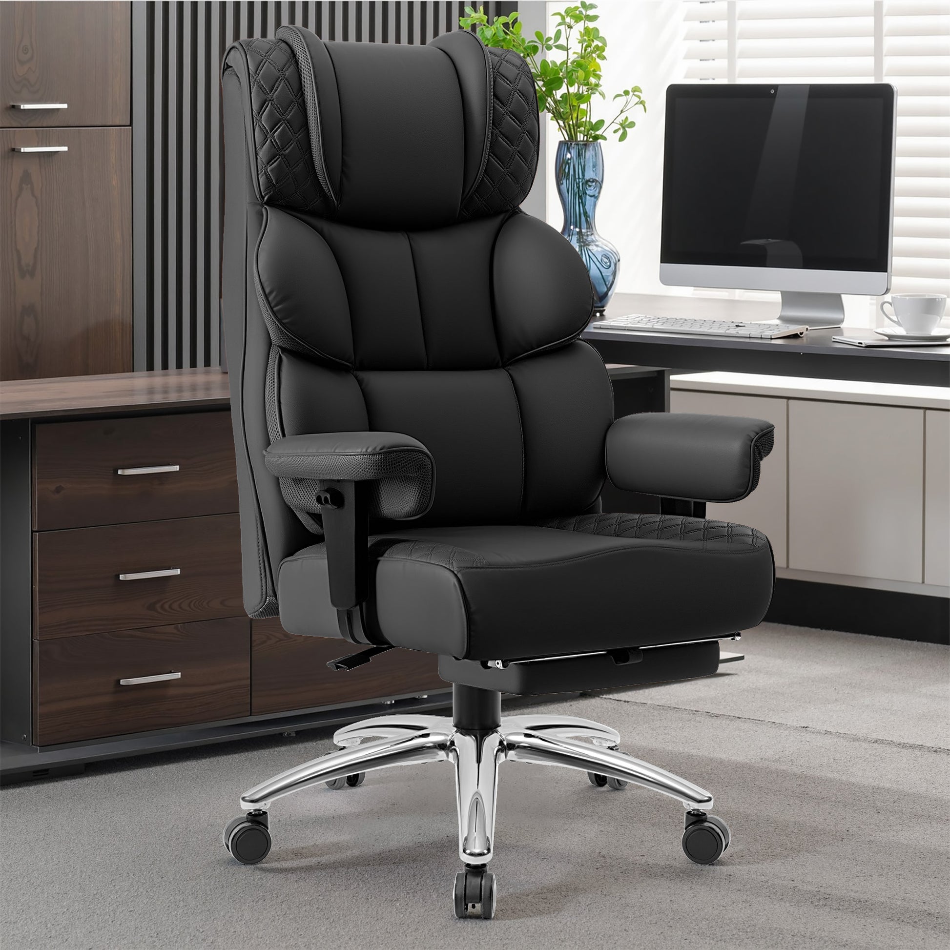 Big and Tall Leather Executive Back Support Office Chair