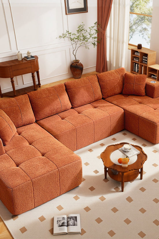 Modular Oversized U-Shaped Deep Seating Sectional Sofa