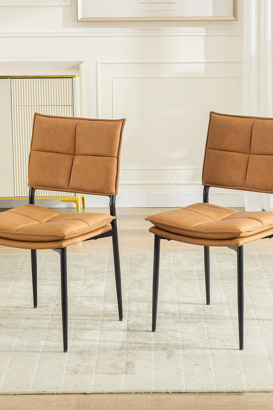 Faux Leather Dinning Chairs Set of 2