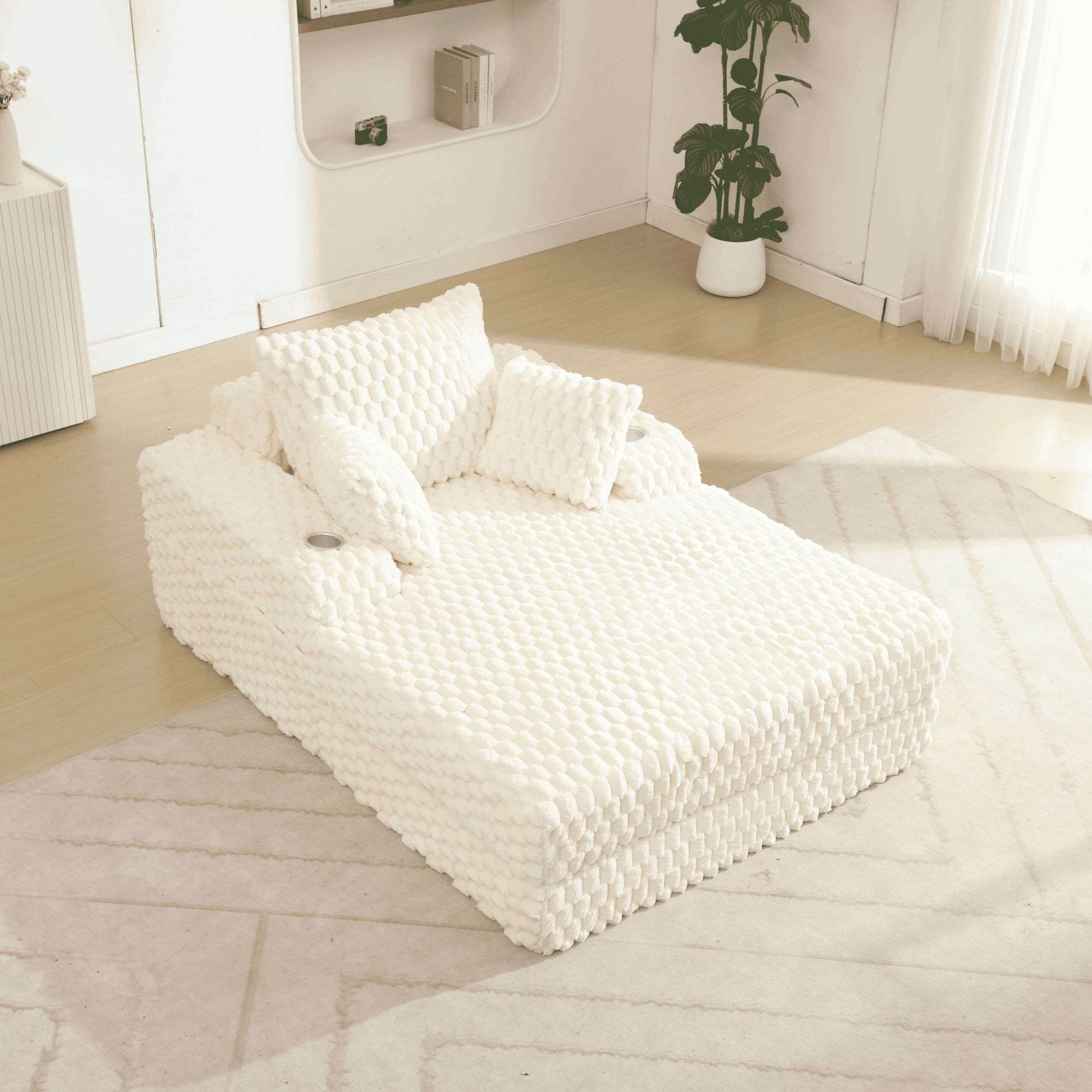 47.6"W Oversized Floor Chaise Lounge Sofa Bed