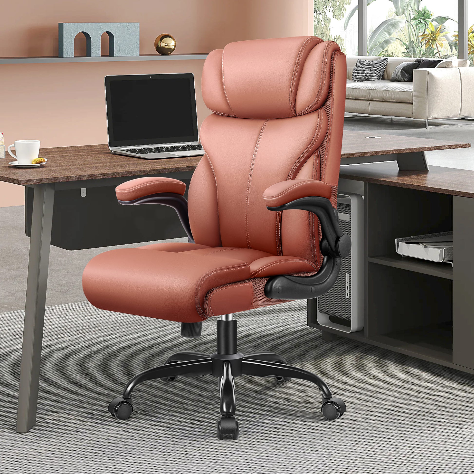Big and Tall Leather Executive Back Support Office Chair 5066H