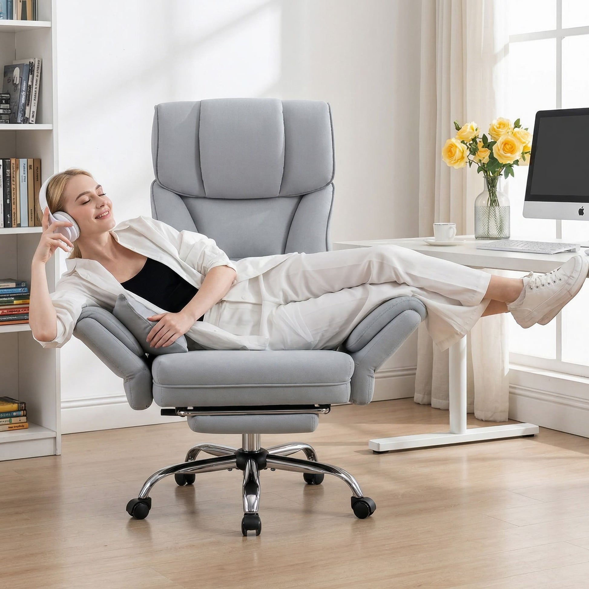 Big and Tall Executive Office Chair with Ergonomic Lumbar Support 6088