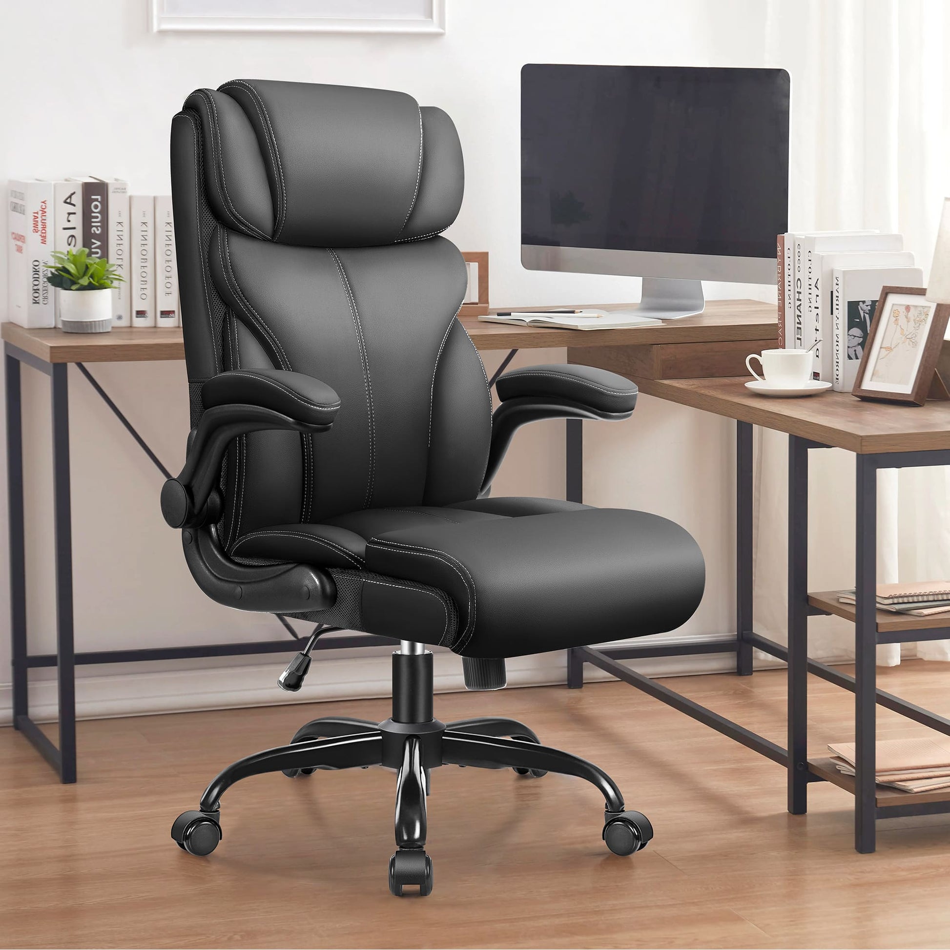 Big and Tall Leather Executive Back Support Office Chair 5066H
