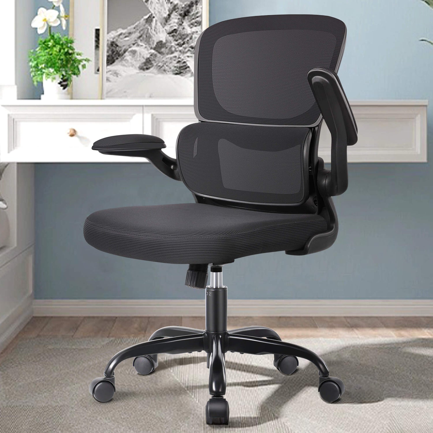 Ergonomic Office Chair with Lumbar Support and Adjustable Armrests 2202