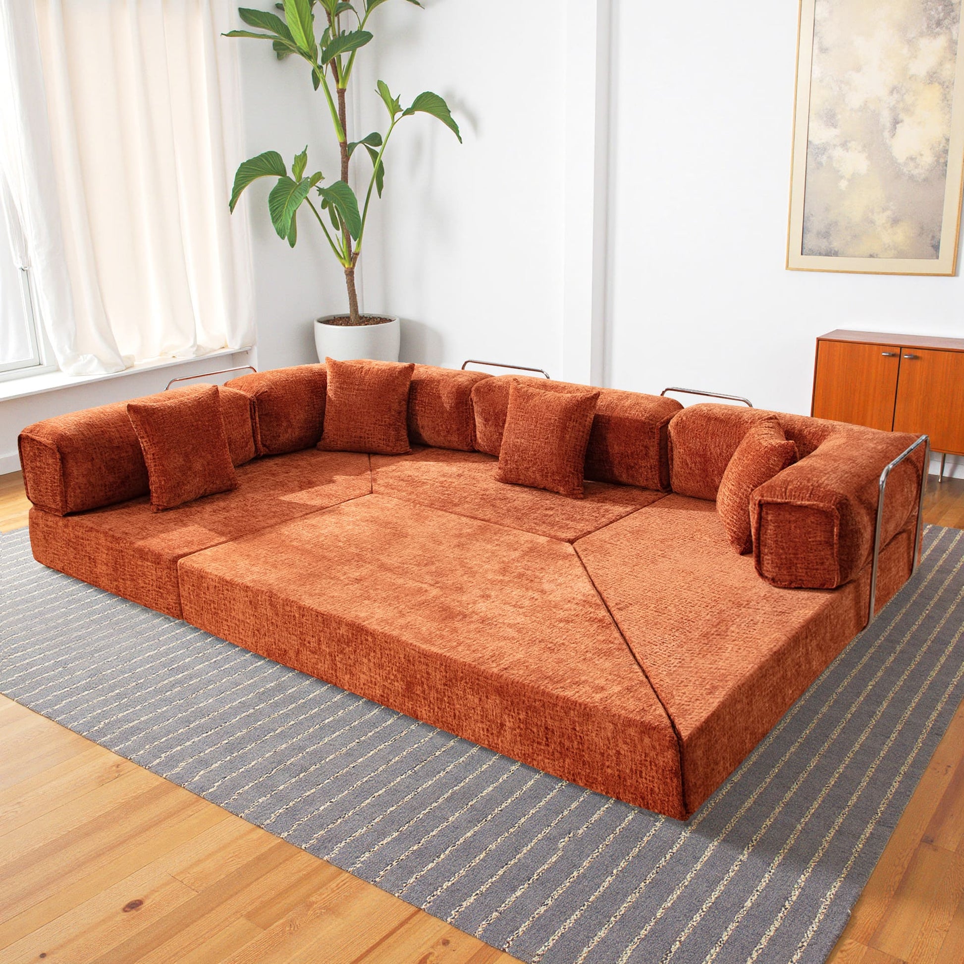 L-Shaped 106.3" W Modular Sectional Sofa Couch