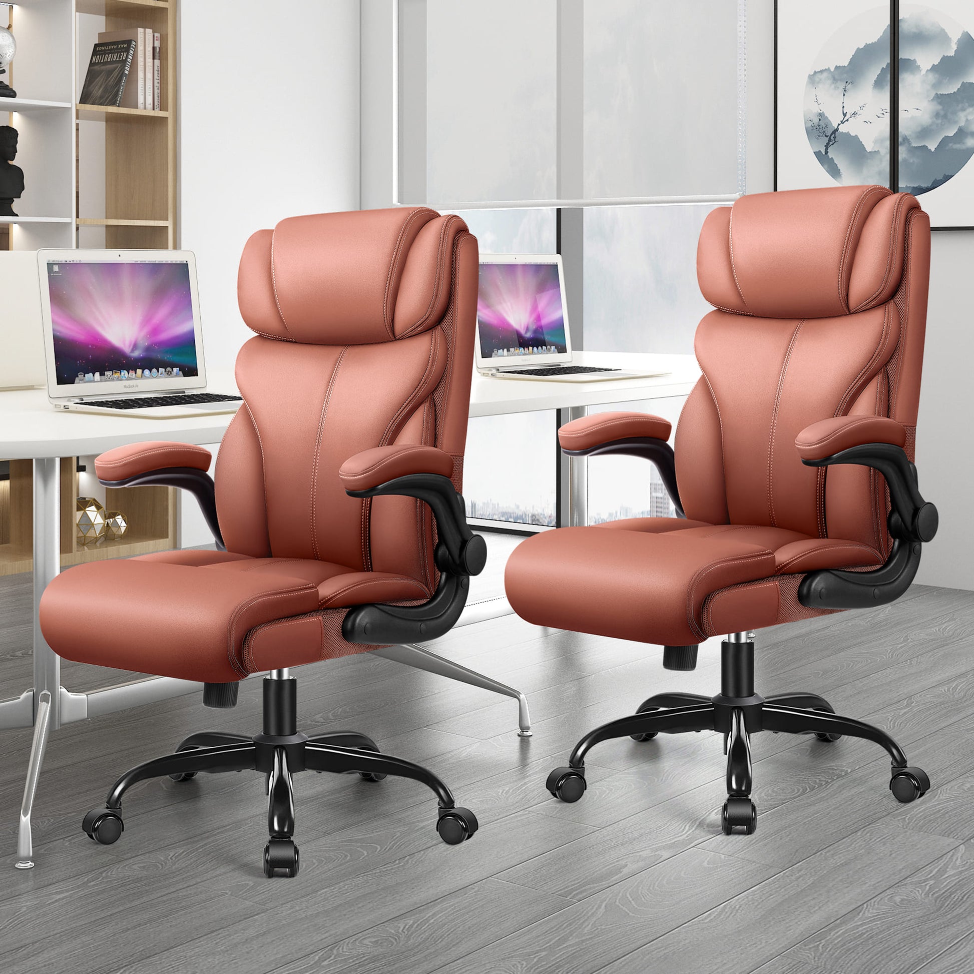 Big and Tall Leather Executive Back Support Office Chair 5066H