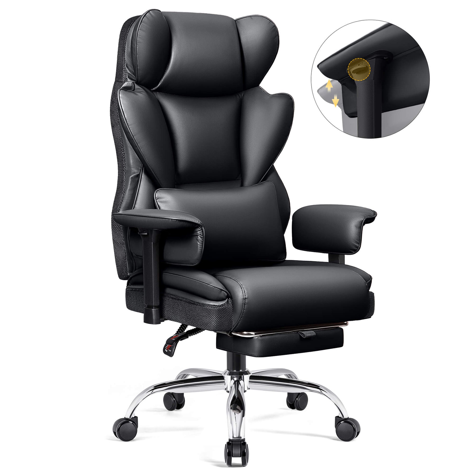 Big and Tall Leather Executive Back Support Office Chair