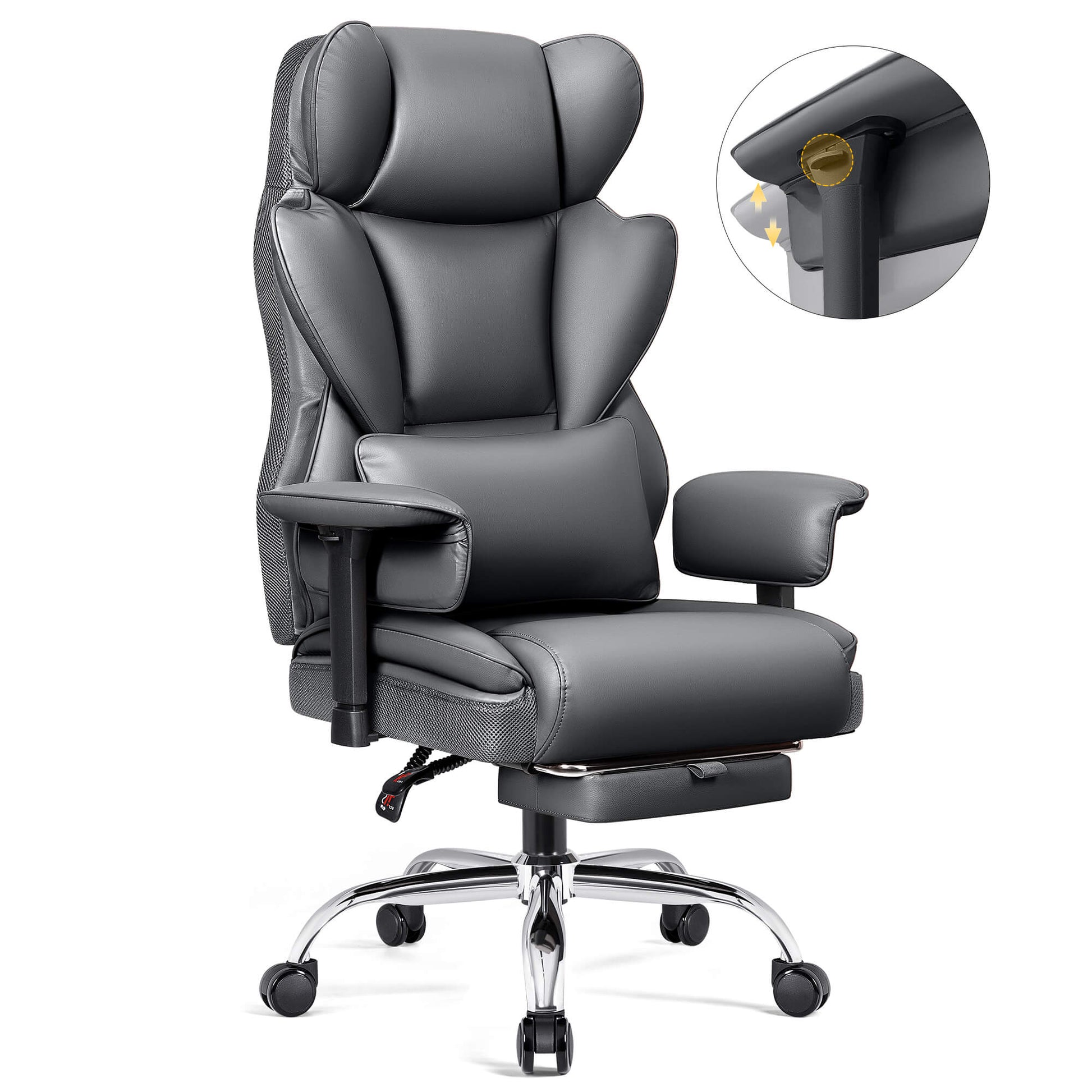 Big and Tall Leather Executive Back Support Office Chair