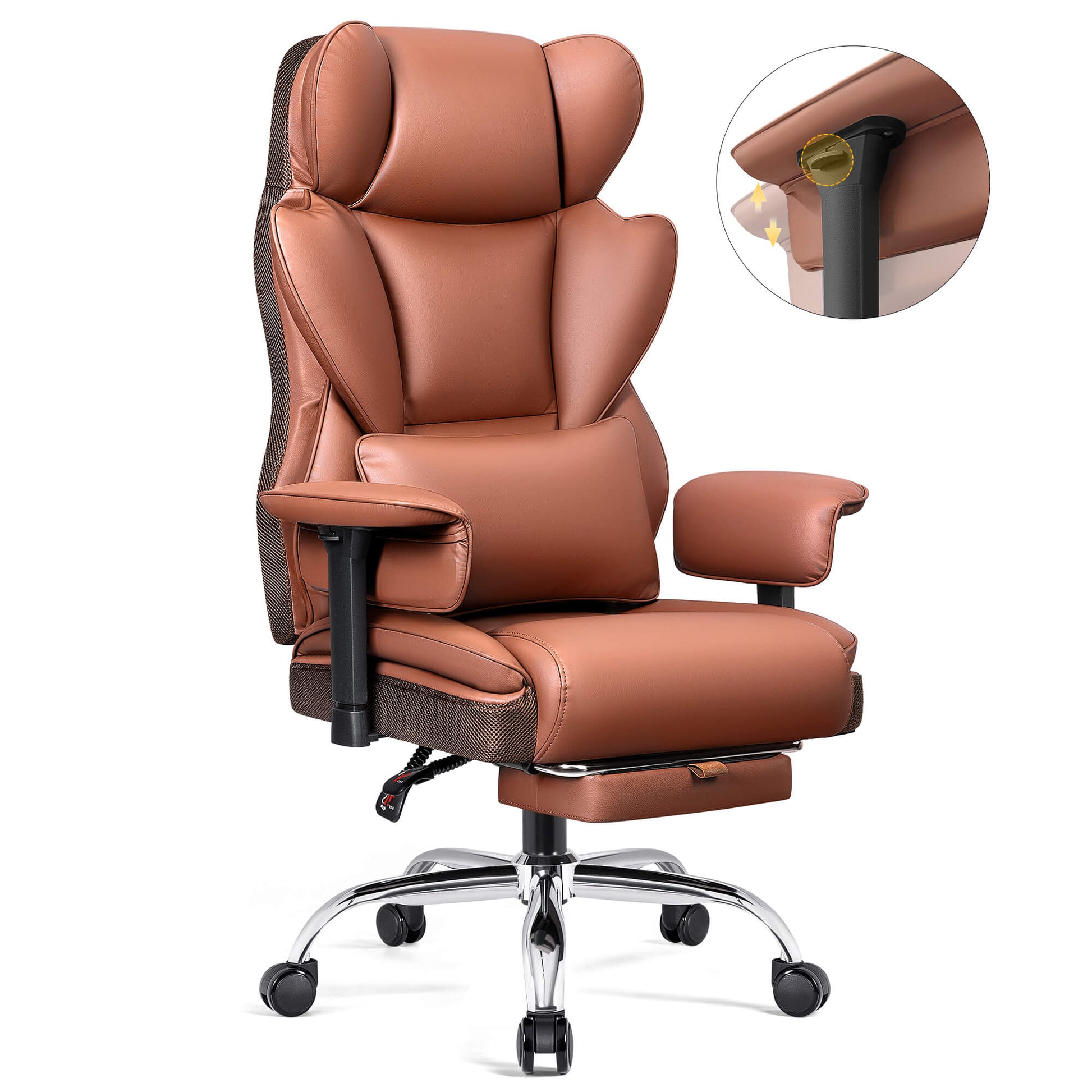 Big and Tall Leather Executive Back Support Office Chair