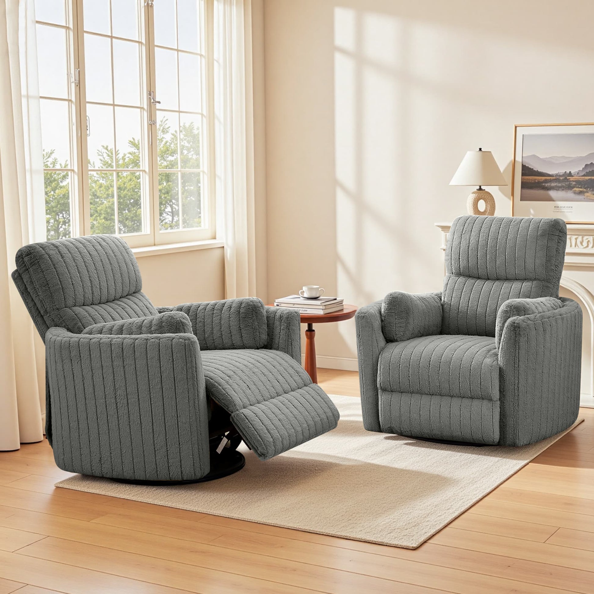 Nursery Power Glider Recliner Chair with USB Ports and Footrest