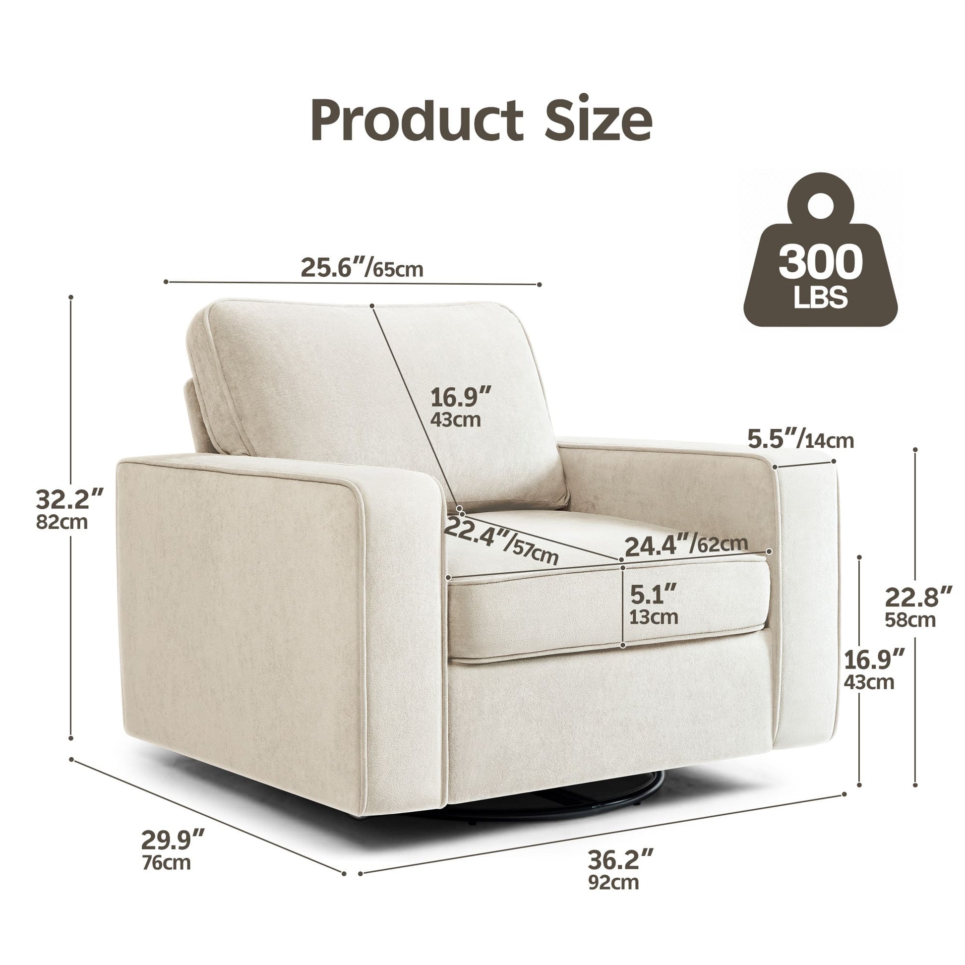 Modern Swivel Rotating Barrel Sofa Chair