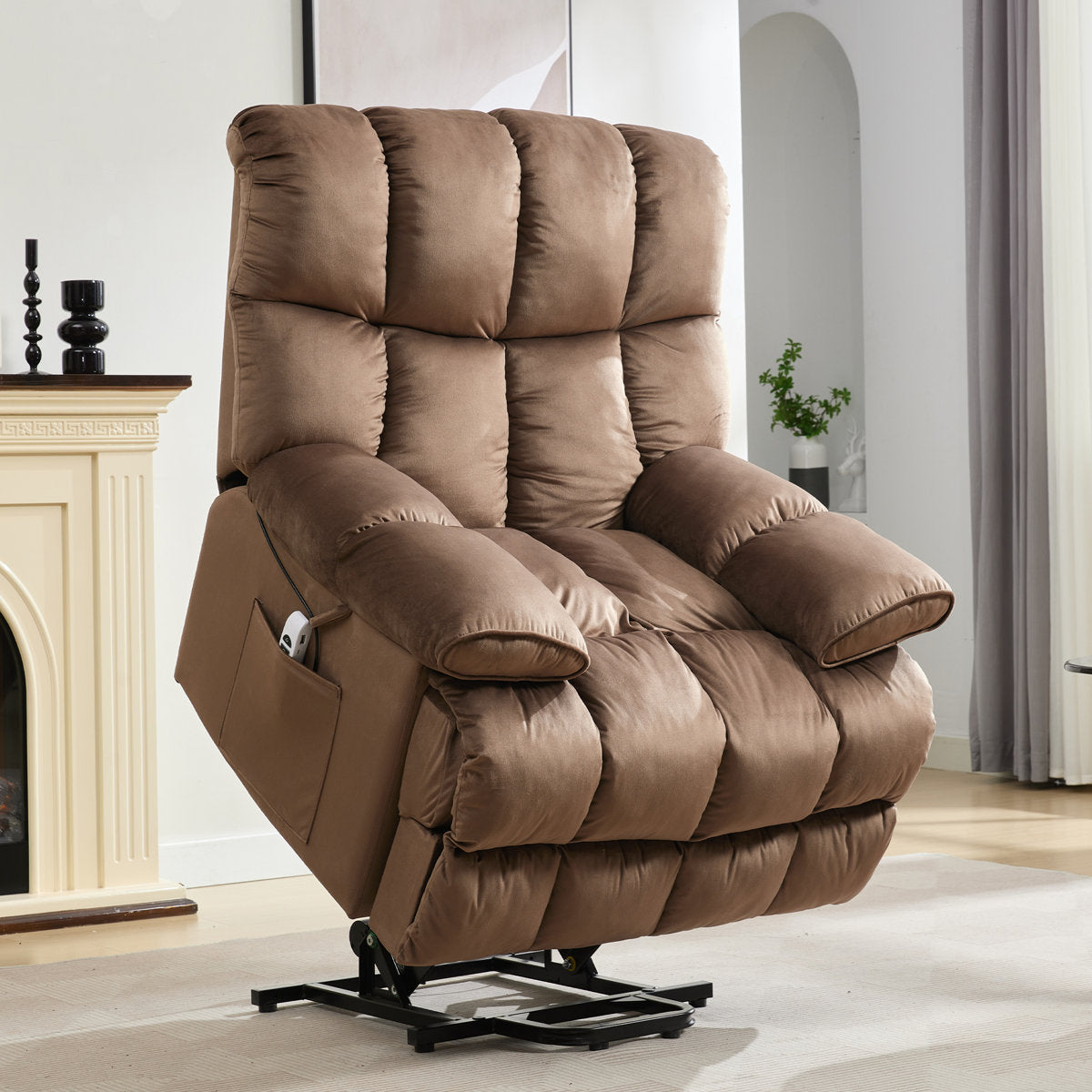 Infinite Position Power Lift Recliner Chair with Massage and Heating for Elderly
