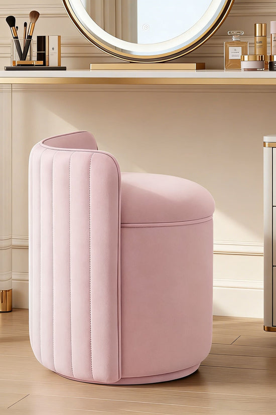 Velvet Vanity Chair With Storage