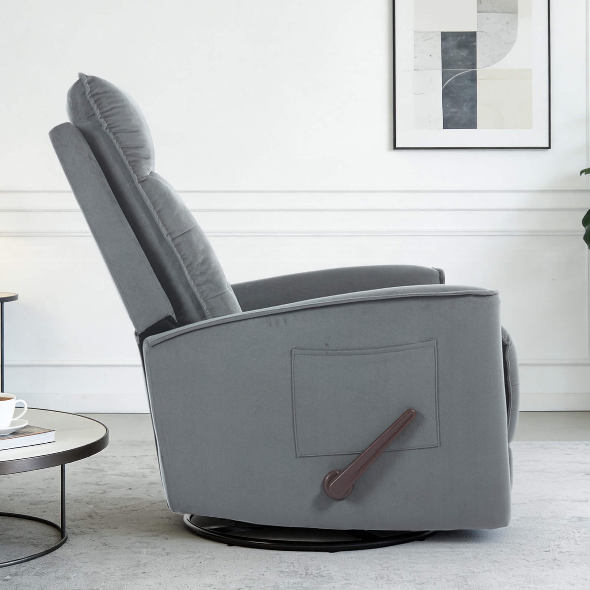 Manual Swivel Rocker Recliner Chair Glider Rocking Chair for Nursery