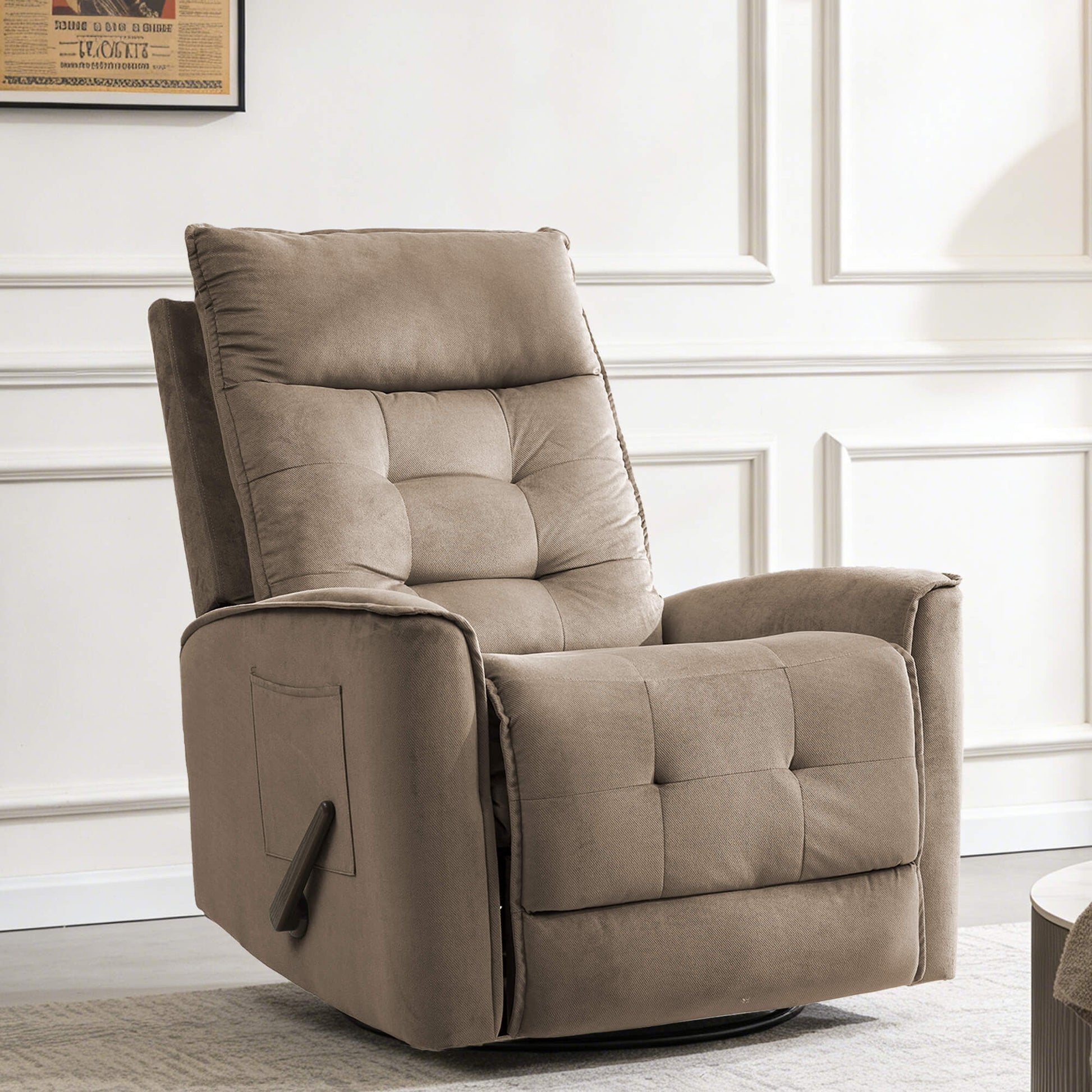 Manual Swivel Rocker Recliner Chair Glider Rocking Chair for Nursery